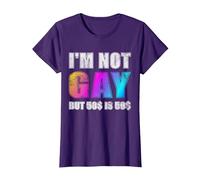 Je ne suis Pas Gay mais 50$ C'est 50$ T-Shirt, Femme, Violet, 3XL