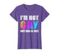 Je ne suis Pas Gay mais 50$ C'est 50$ T-Shirt, Femme, Violet Chiné, 3XL