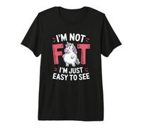 Je ne suis Pas Grosse, Je suis Juste Facile à Voir Une Licorne potelée drôle T-Shirt Haut de Gamme