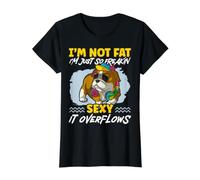 Je ne suis Pas Grosse, Je suis Juste Super Sexy, ça déborde de Bulldog T-Shirt Graphique avec Valeur