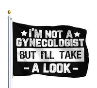 Je Ne Suis Pas Gynécologue, Mais Je Vais Jeter Un Coup D'Œil. Bannière Cour 90X150Cm Avec Œillets Double Face Bannières Drapeaux De Maison Pour Ferme Fêtes Vacances