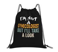 Je Ne Suis Pas Gynécologue, Mais Je Vais Jeter Un Coup D'Œil. Unisexe Sac À Cordon Réglable Sacs De Sport Étanche Sac À Dos À Cordon Pour Voyage Plage Natation