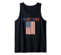 Je Ne suis Pas Impoli T-Shirt Drapeau Américain Hommes Débardeur