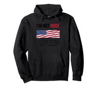 Je Ne suis Pas Impoli T-Shirt Drapeau Américain Hommes Sweat à Capuche
