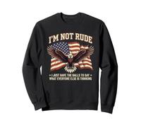 Je Ne suis Pas Impoli T-Shirt Drapeau Américain Hommes Sweatshirt