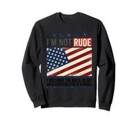 Je Ne suis Pas Impoli T-Shirt Drapeau Américain Hommes Sweatshirt