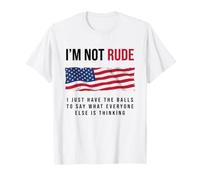 Je Ne suis Pas Impoli T-Shirt Drapeau Américain Hommes T-Shirt