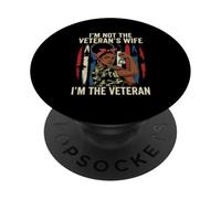 Je ne suis Pas la Femme du vétéran, Je suis l'ancienne Femme Noire PopSockets PopGrip Adhésif
