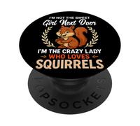 Je ne suis pas la gentille fille d'à côté des écureuils PopSockets PopGrip Adhésif