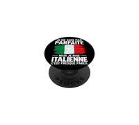 Je Ne suis Pas Parfaite mais Italienne Fierté Italie Cadeau PopSockets PopGrip Adhésif
