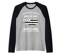 Je ne suis Pas Parfaite, mais Je suis Bretonne Bretagne Manche Raglan