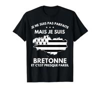 Je ne suis Pas Parfaite, mais Je suis Bretonne Bretagne T-Shirt Graphique avec Valeur
