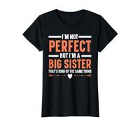 Je ne suis Pas Parfaite mais Je suis Une Grande sœur Meilleure sœur de Tous Les Temps T-Shirt Graphique avec Valeur, Femme, Noir, L