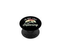 Je ne suis Pas Perdu, Je suis en Train d'explorer Camping Randonnée Vintage Sunset PopSockets PopGrip Adhésif
