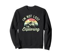 Je ne suis Pas Perdu, Je suis en Train d'explorer Camping Randonnée Vintage Sunset Sweatshirt