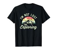 Je ne suis Pas Perdu, Je suis en Train d'explorer Camping Randonnée Vintage Sunset T-Shirt Graphique avec Valeur
