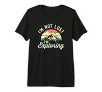 Je ne suis Pas Perdu, Je suis en Train d'explorer Camping Randonnée Vintage Sunset T-Shirt Haut de Gamme