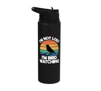 Je ne suis pas perdu, je suis en train d'observer les oiseaux Stainless Steel Insulated Water Bottle