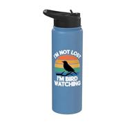 Je ne suis pas perdu, je suis en train d'observer les oiseaux Stainless Steel Insulated Water Bottle