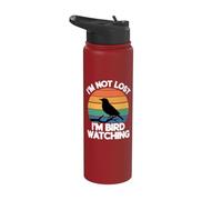 Je ne suis pas perdu, je suis en train d'observer les oiseaux Stainless Steel Insulated Water Bottle