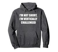 Je ne suis Pas Petit, Je suis confronté à Un défi Vertical Sweat à Capuche, Unisexe pour Adultes, Chiné Foncé, XL