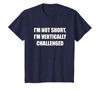 Je ne suis Pas Petit, Je suis confronté à Un défi Vertical T-Shirt, Enfant, Bleu Marine, 6 Ans
