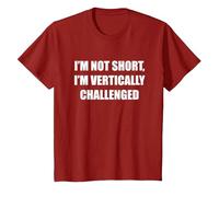 Je ne suis Pas Petit, Je suis confronté à Un défi Vertical T-Shirt, Enfant, Canneberge, 8 Ans