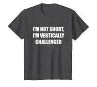 Je ne suis Pas Petit, Je suis confronté à Un défi Vertical T-Shirt, Enfant, Chiné Foncé, 10 Ans