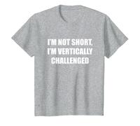 Je ne suis Pas Petit, Je suis confronté à Un défi Vertical T-Shirt, Enfant, Gris Chiné, 10 Ans