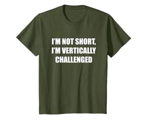 Je ne suis Pas Petit, Je suis confronté à Un défi Vertical T-Shirt, Enfant, Olive, 4 Ans