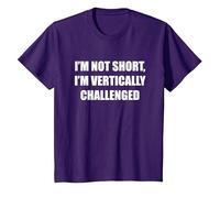 Je ne suis Pas Petit, Je suis confronté à Un défi Vertical T-Shirt, Enfant, Violet, 12 Ans