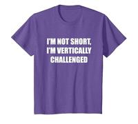 Je ne suis Pas Petit, Je suis confronté à Un défi Vertical T-Shirt, Enfant, Violet Chiné, 10 Ans