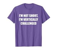 Je ne suis Pas Petit, Je suis confronté à Un défi Vertical T-Shirt, Homme, Violet Chiné, 3XL
