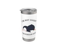 Je ne suis pas petit, je suis un pingouin de la taille d'un mignon amateur de pingouins Gobelet isotherme en acier inoxydable double paroi