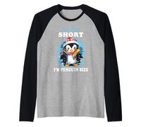 Je ne suis Pas Petit, Je suis Un Pingouin, Mignon et drôle, Amateur de Pingouins Manche Raglan