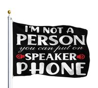 Je Ne Suis Pas Quelqu'Un Qu'On Peut Mettre Sur Haut-Parleur. Bannière Cour 90X150Cm Suspendre Durable Bannières Drapeaux Pour Vacances Chambres Dortoirs