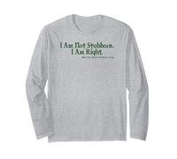 Je ne suis Pas têtu. J'Ai Raison. Femme Irlandaise Manche Longue