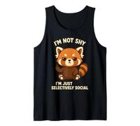 Je ne suis Pas timide, Je suis Juste Un Panda Roux sélectivement Social Débardeur