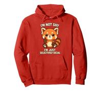 Je ne suis Pas timide, Je suis Juste Un Panda Roux sélectivement Social Sweat à Capuche