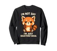 Je ne suis Pas timide, Je suis Juste Un Panda Roux sélectivement Social Sweatshirt