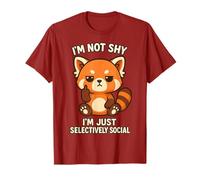 Je ne suis Pas timide, Je suis Juste Un Panda Roux sélectivement Social T-Shirt