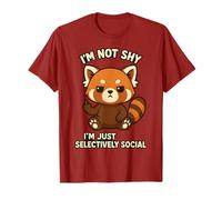 Je ne suis Pas timide, Je suis Juste Un Panda Roux sélectivement Social T-Shirt