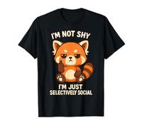 Je ne suis Pas timide, Je suis Juste Un Panda Roux sélectivement Social T-Shirt