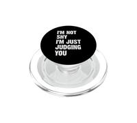 Je ne suis Pas timide, Je Te Juge Juste PopSockets PopGrip pour MagSafe