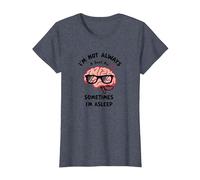 Je ne suis Pas Toujours Intelligente, Parfois Je Dors (drôle de Cerveau) T-Shirt, Femme, Bleu Chiné, M