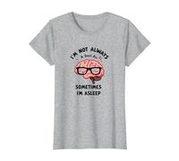 Je ne suis Pas Toujours Intelligente, Parfois Je Dors (drôle de Cerveau) T-Shirt, Femme, Gris Chiné, XL