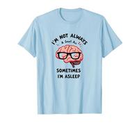 Je ne suis Pas Toujours Intelligente, Parfois Je Dors (drôle de Cerveau) T-Shirt, Homme, Bleu Céleste, XL