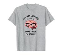 Je ne suis Pas Toujours Intelligente, Parfois Je Dors (drôle de Cerveau) T-Shirt, Homme, Gris Chiné, S