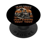 Je ne suis Pas Toujours Une épave de Train, drôle d'équipage de squelettes d'halloween PopSockets PopGrip Adhésif