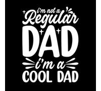 je ne suis pas un père ordinaire, je suis un père cool Stickers artistiques en vinyle 49.4x66.4cm N'abîme pas le mur Blanc